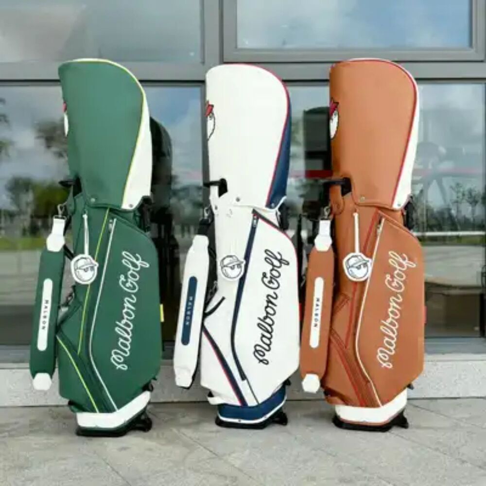 MALBON GOLF Caddy Bag Stand Type Green White Brown 3 Colors Available